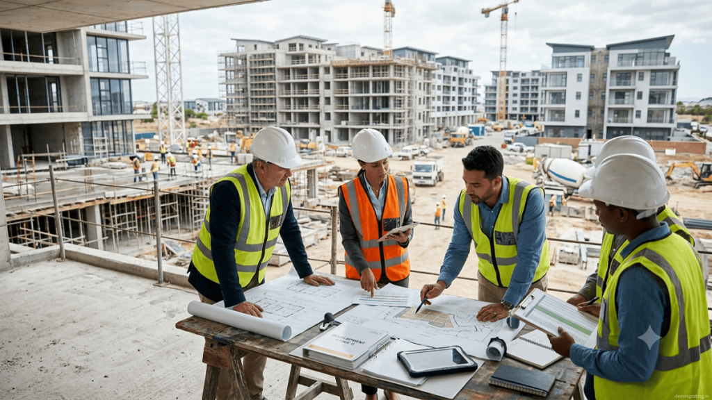 Property development funding for residential and commercial construction projects with developers, engineers, and financial professionals.