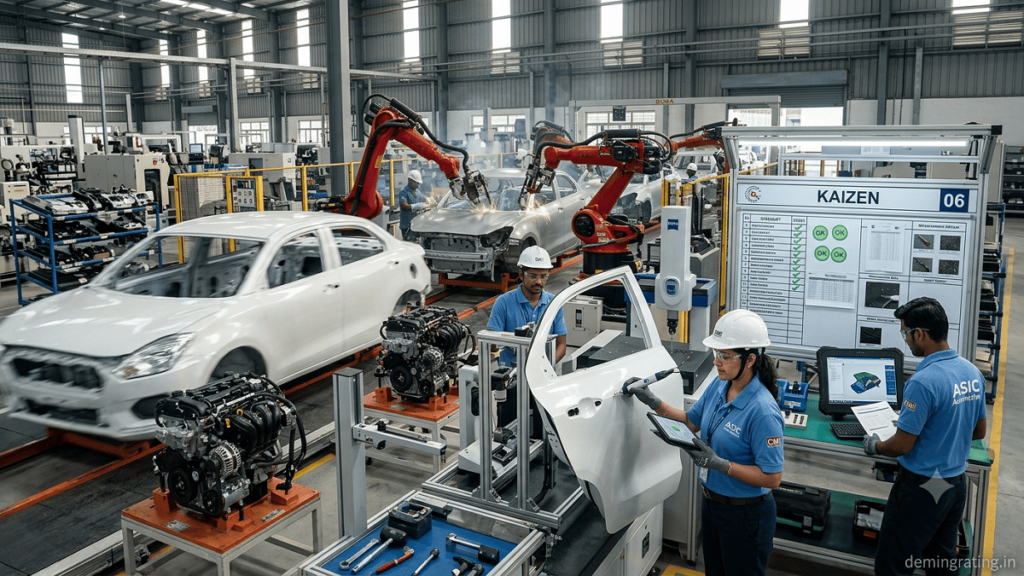 Automotive manufacturing quality inspection and process control under ISO/TS 16949:2009