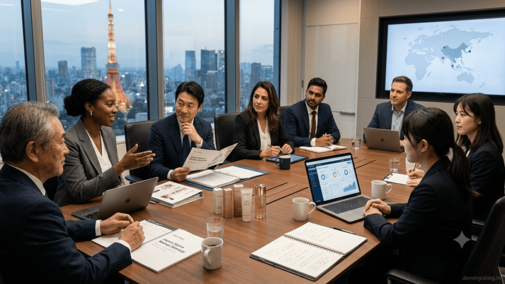Market Entry Market Entry Business executives collaborating with local partners to develop a market entry strategy.