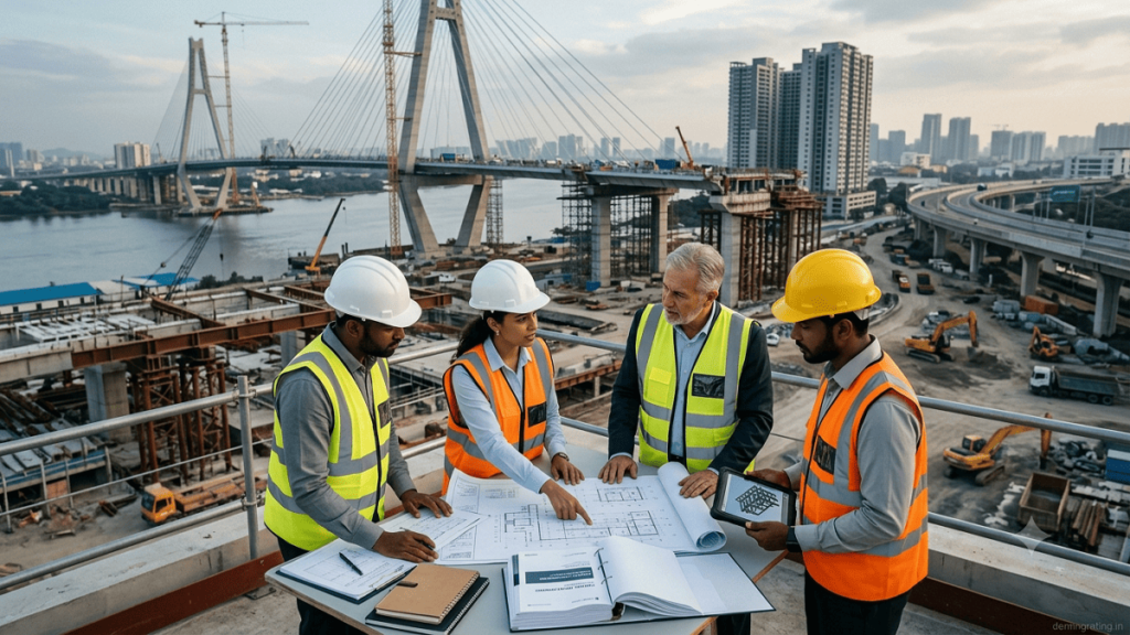 Project financing for large-scale infrastructure development with engineers and construction equipment