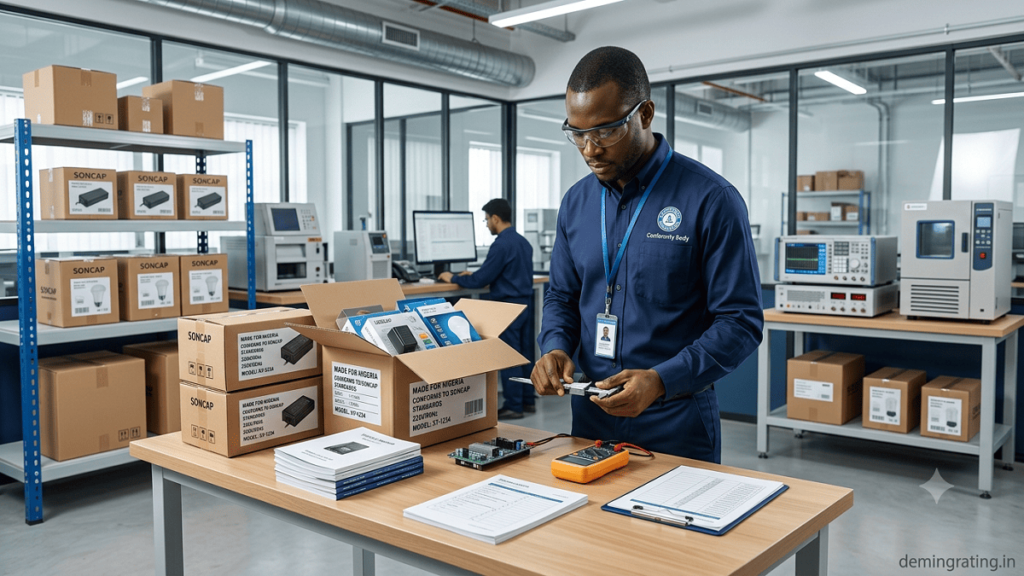 SONCAP product inspection and conformity assessment for goods imported into Nigeria