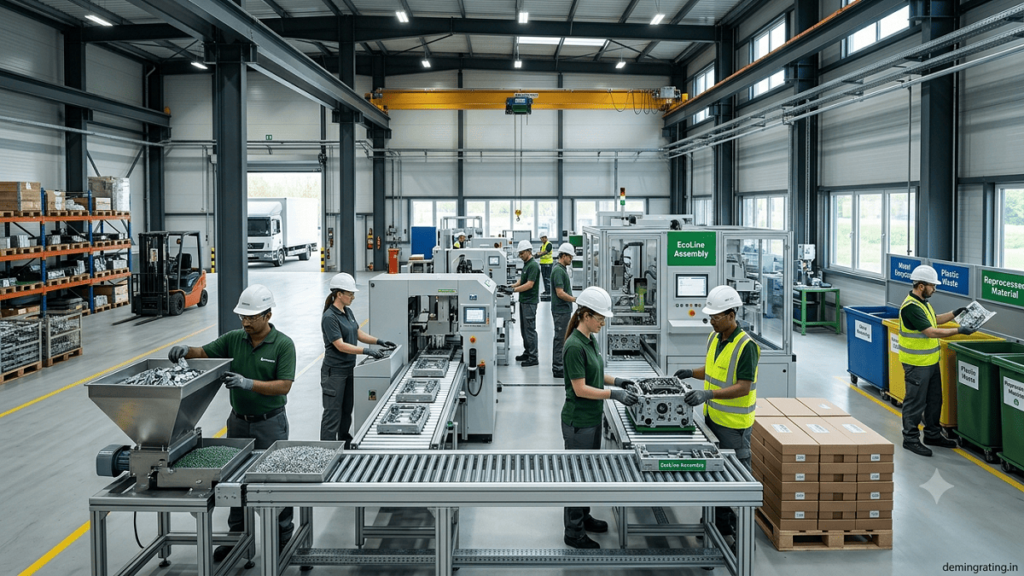 ISO 14044:2006 life cycle assessment showing sustainable product development and recycling