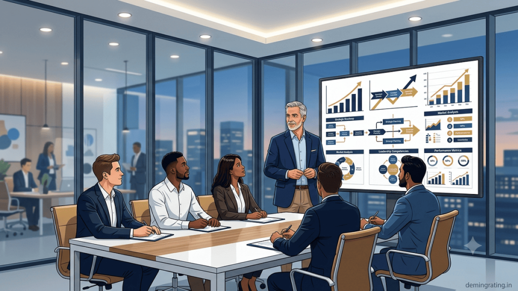 Business Coaching Business coach mentoring leaders on strategic planning, leadership development, and business growth.
