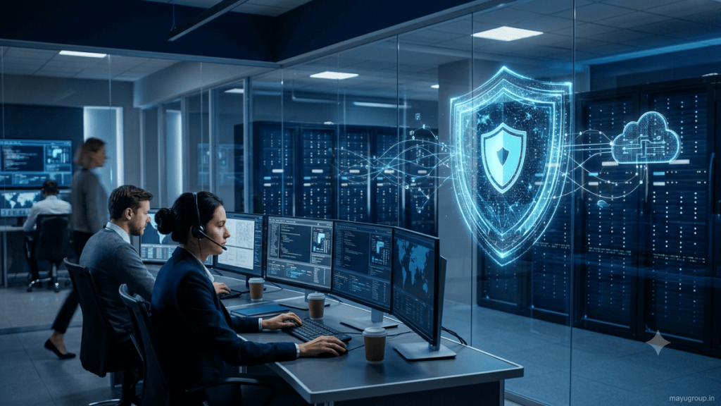 Cybersecurity investment in digital protection, cloud security, and secure data center infrastructure.