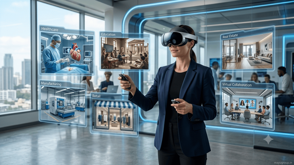 Metaverse Funding Metaverse technology applications across healthcare, education, manufacturing, retail, and business collaboration.