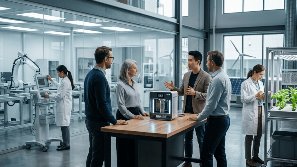 Startup programs supporting innovation and business growth across technology, healthcare, agriculture, and manufacturing industries.