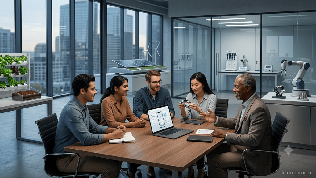 Startup programs supporting innovation and business growth across technology, healthcare, agriculture, and manufacturing industries.