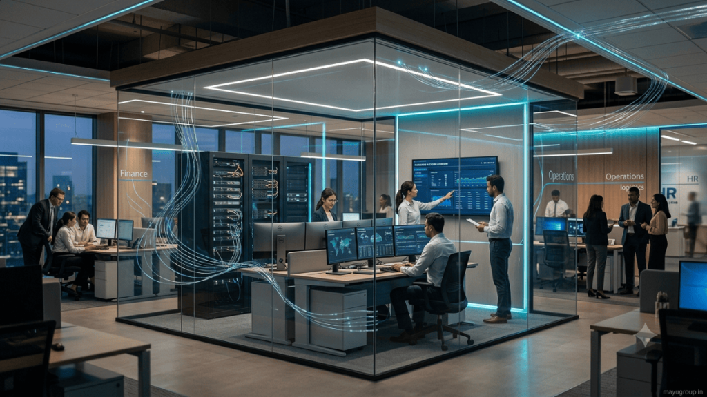 System integration solutions connecting enterprise applications, cloud platforms, and IT infrastructure.