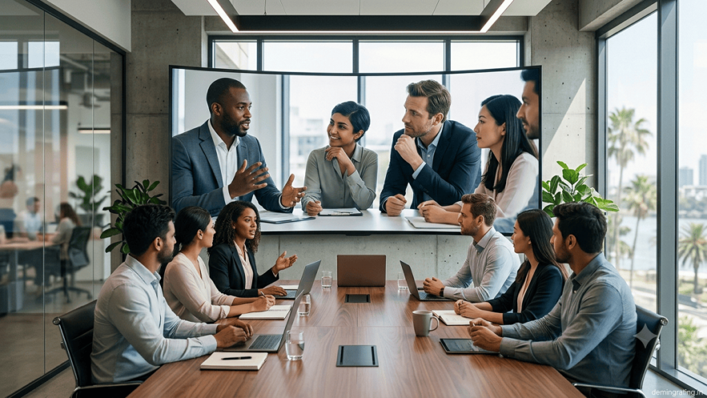 Entrepreneurs and investors participating in a live startup webinar discussion